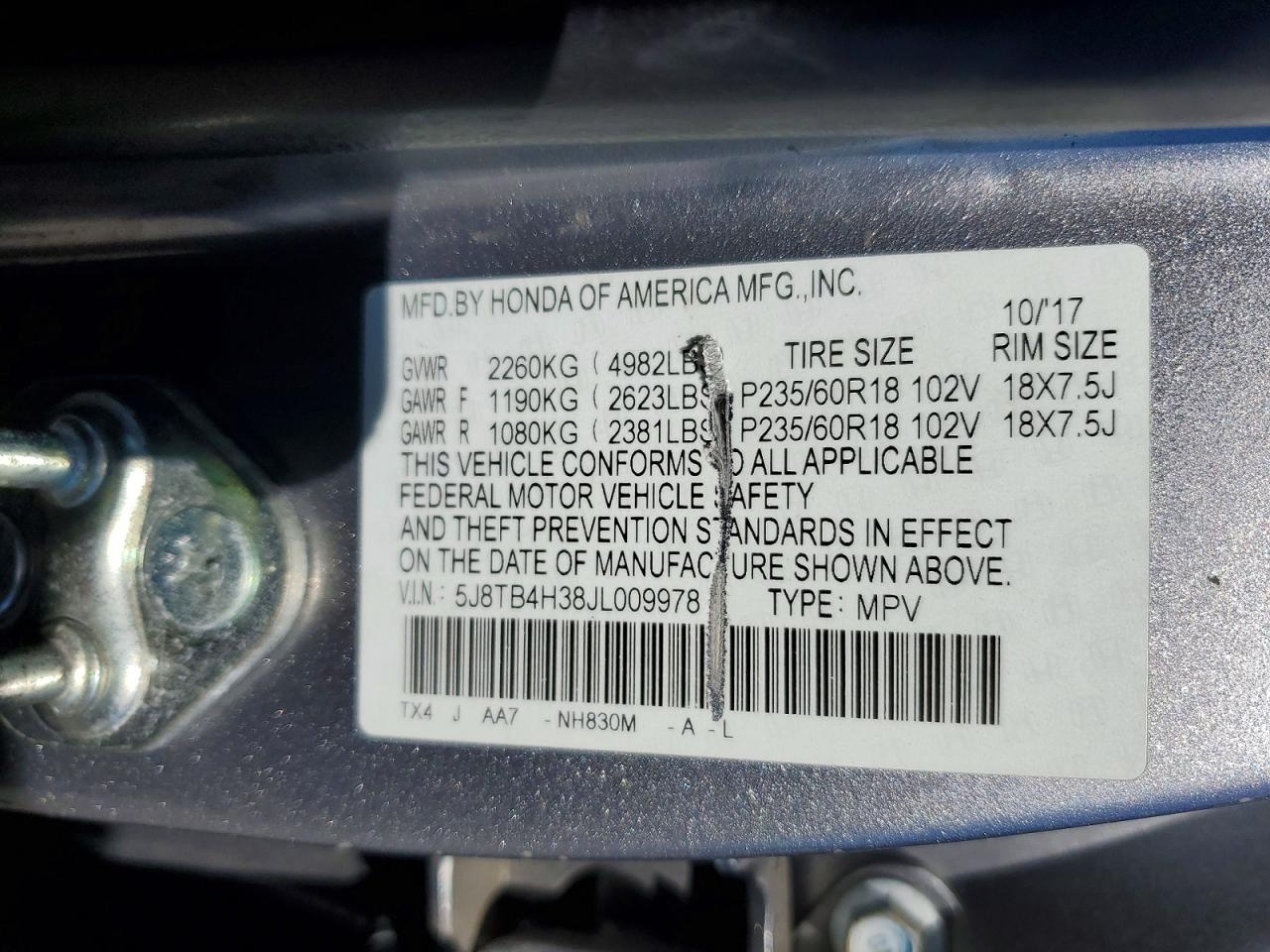 2018 ACURA RDX
