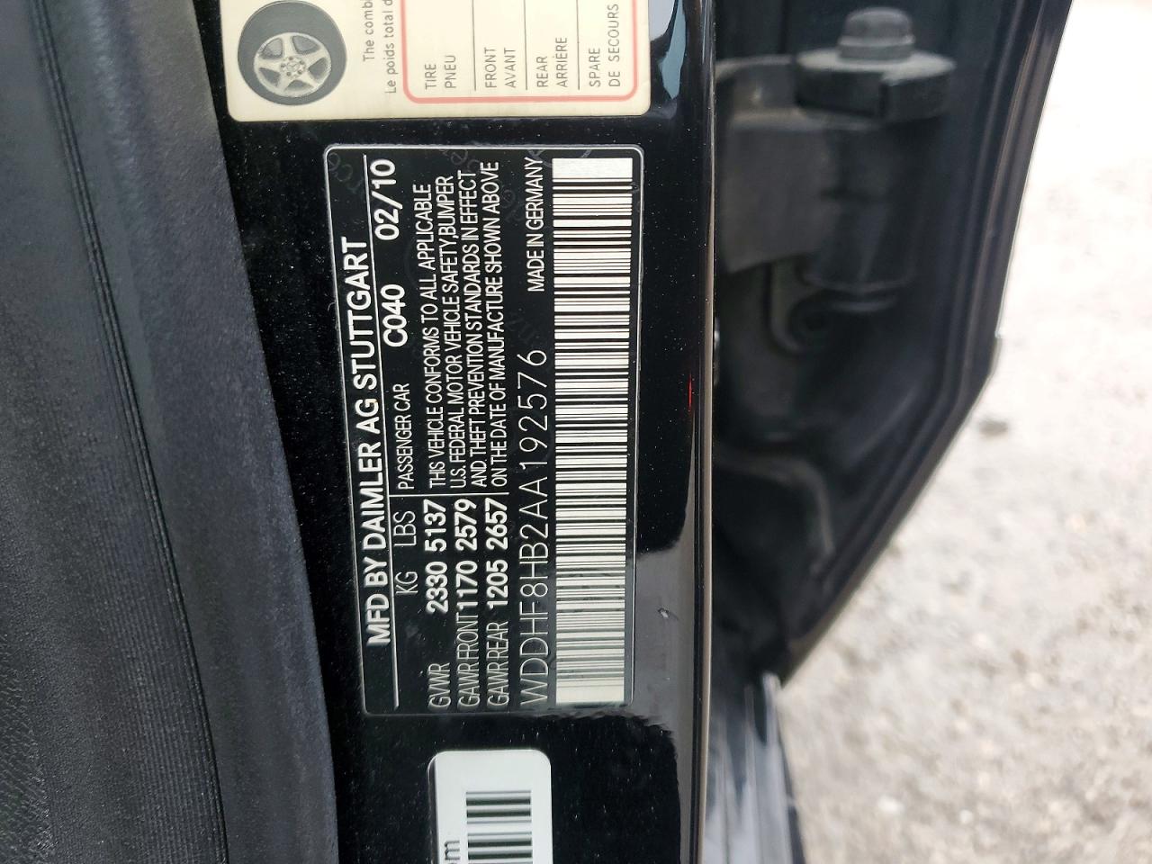 2010 MERCEDES-BENZ E-CLASS