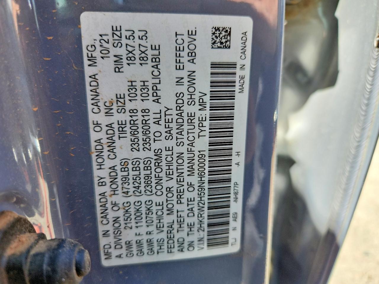 2022 HONDA CRV