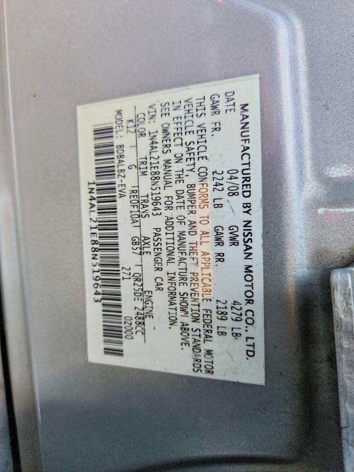 2008 NISSAN ALTIMA