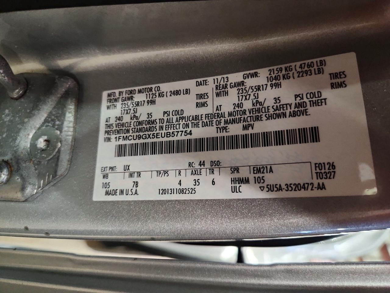 2014 FORD ESCAPE