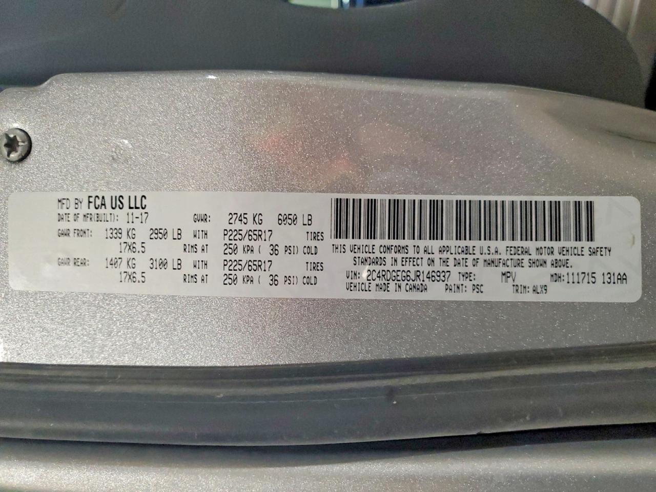 2018 DODGE CARAVAN