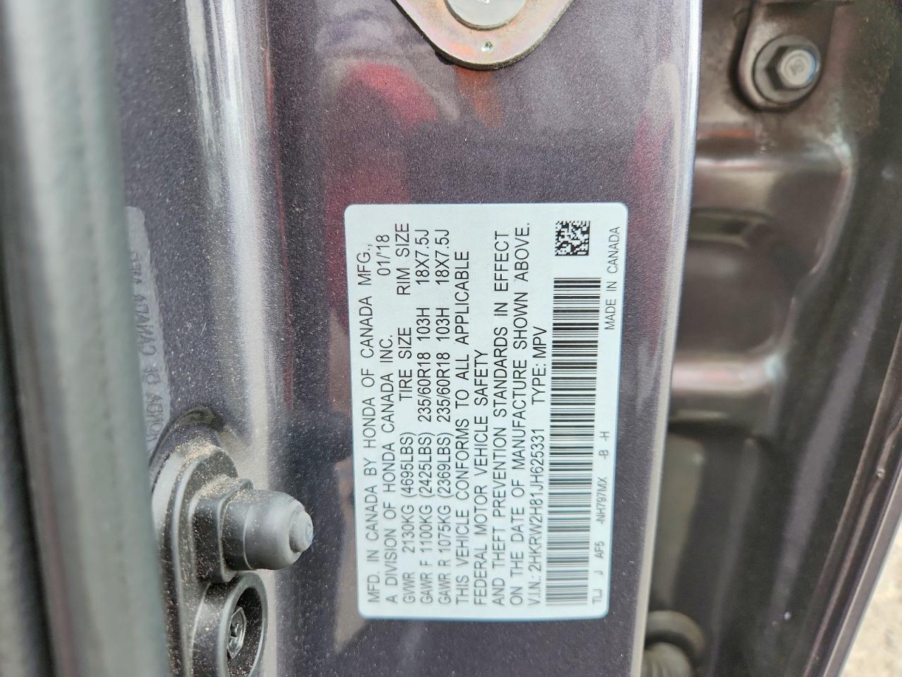 2018 HONDA CRV