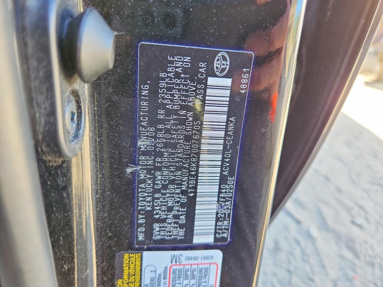 2007 TOYOTA CAMRY