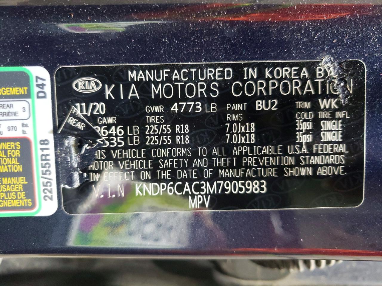 2021 KIA SPORTAGE