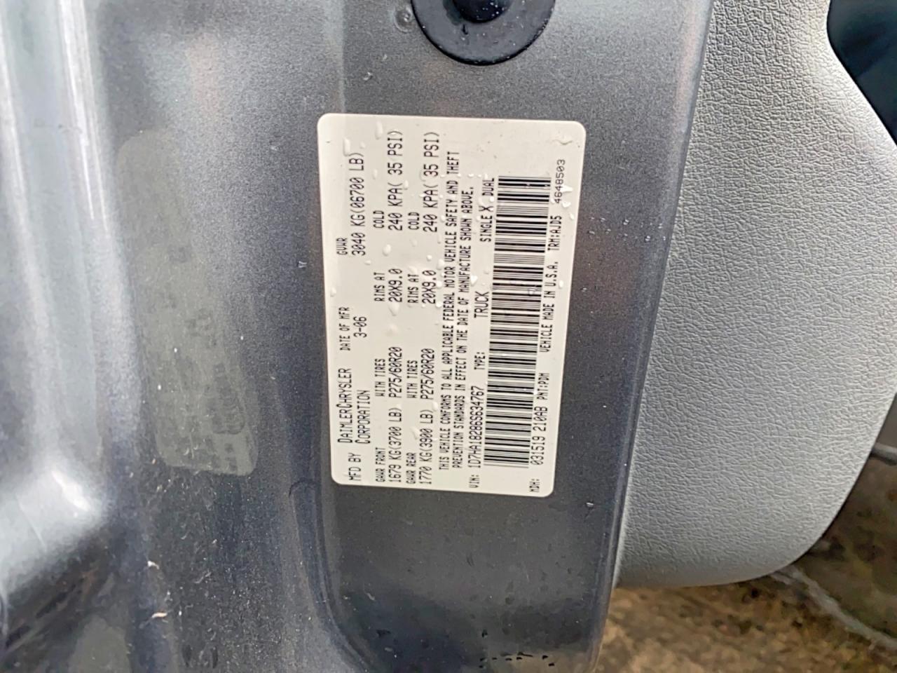 2006 DODGE RAM 1500