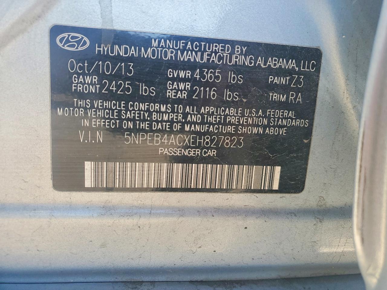 2014 HYUNDAI SONATA