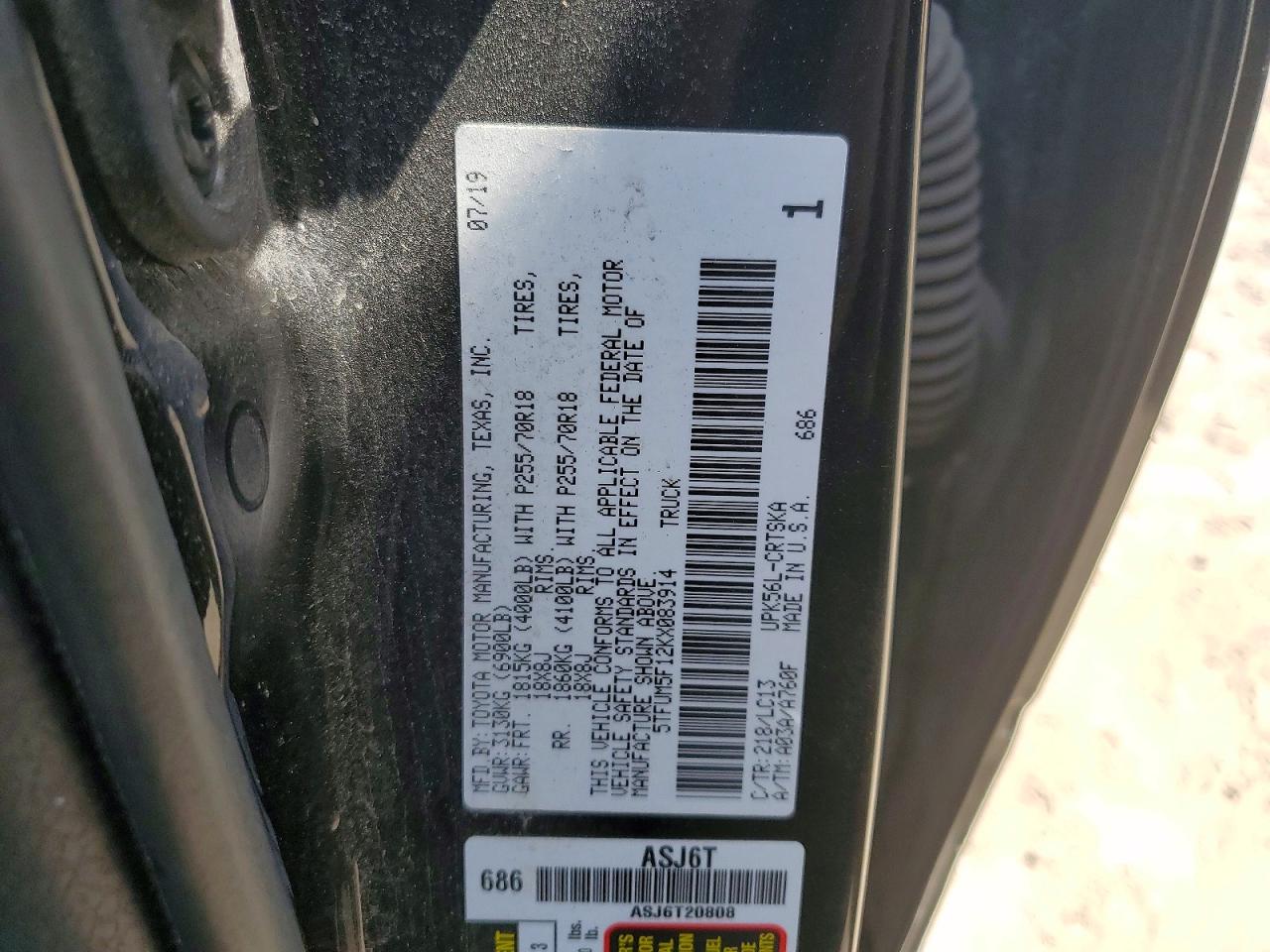 2019 TOYOTA TUNDRA