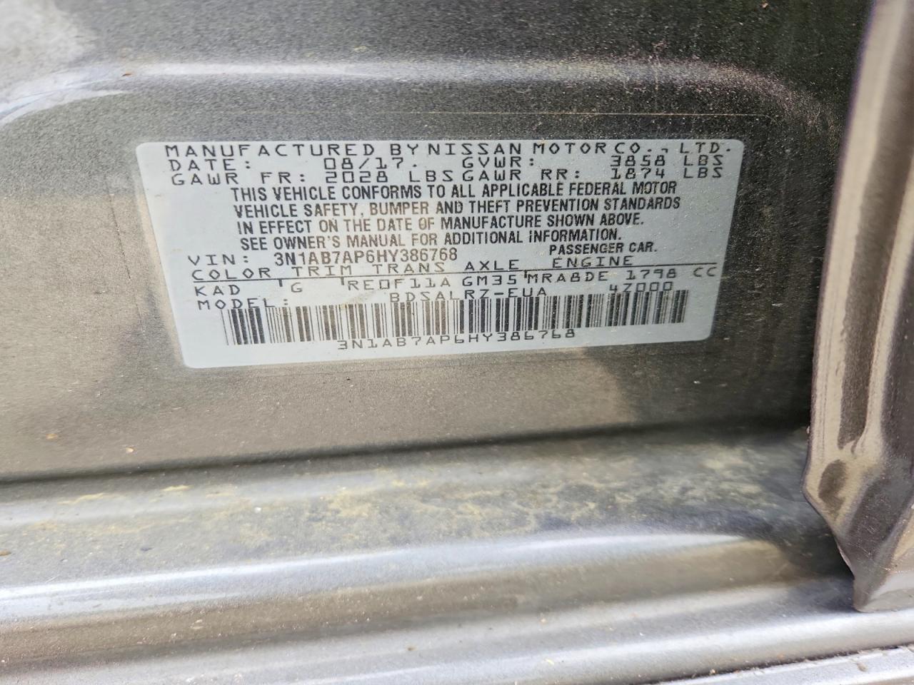 2017 NISSAN SENTRA