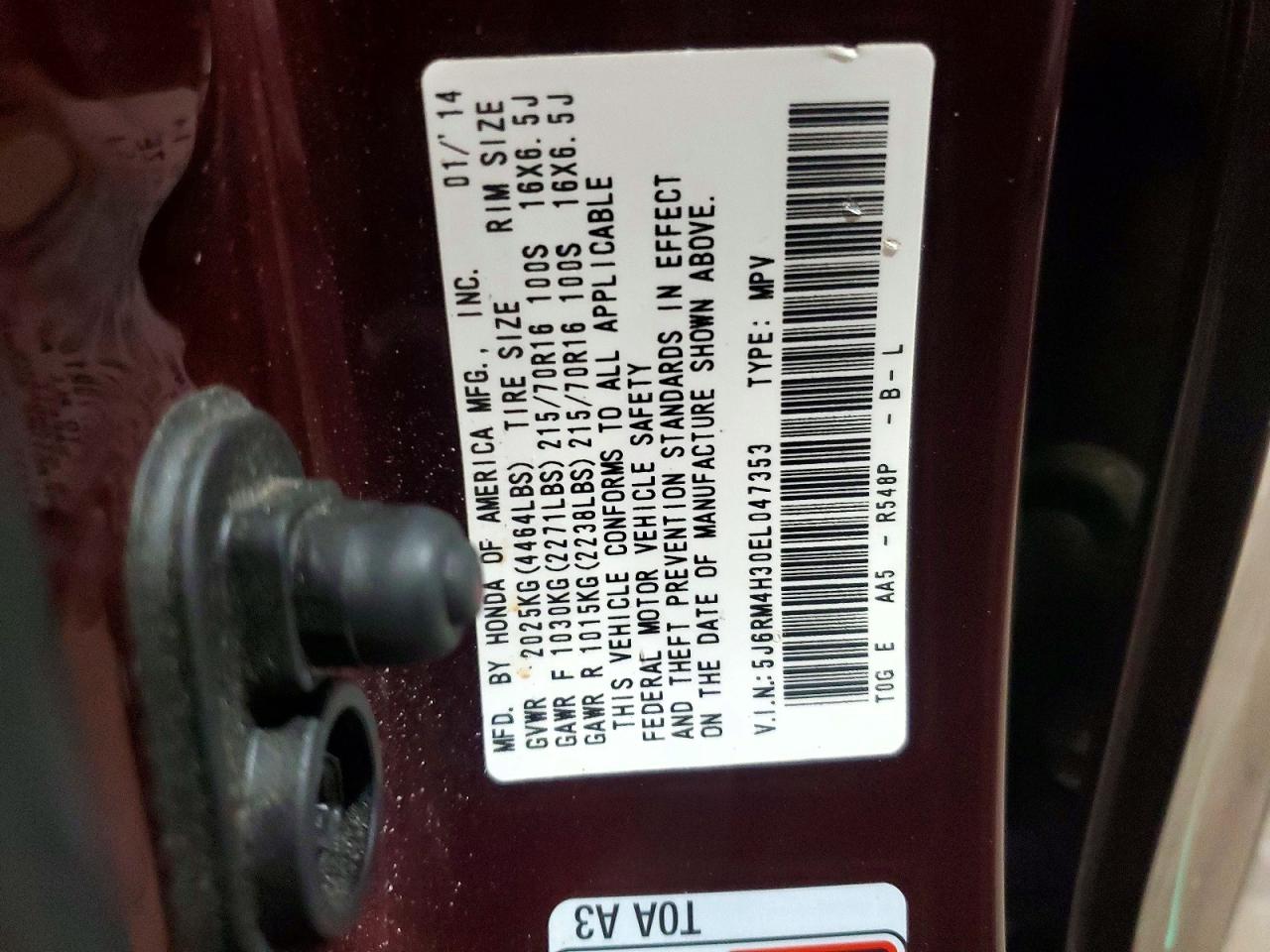 2014 HONDA CRV