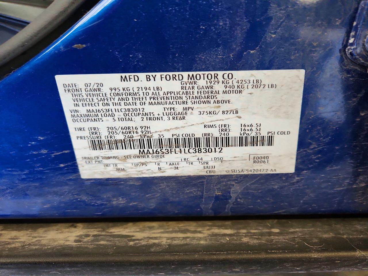 2020 FORD ECOSPORT