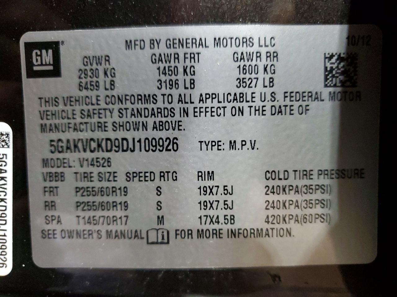 2013 BUICK ENCLAVE