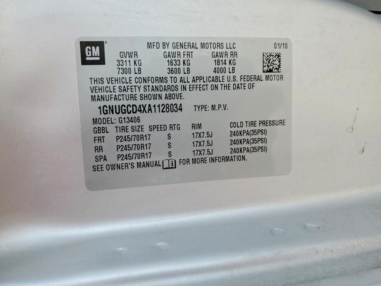 2010 CHEVROLET EXPRESS