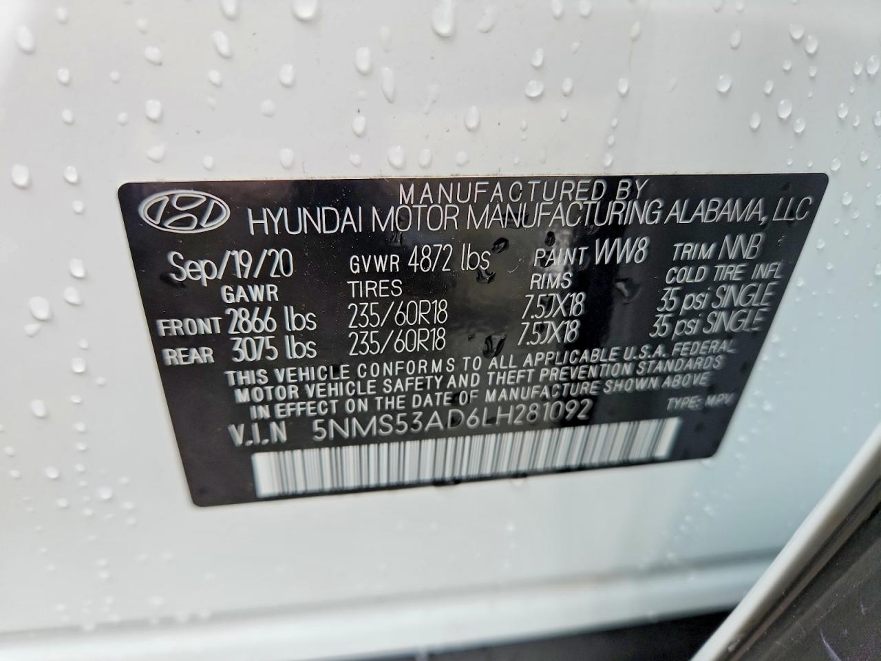 2020 HYUNDAI SANTA FE