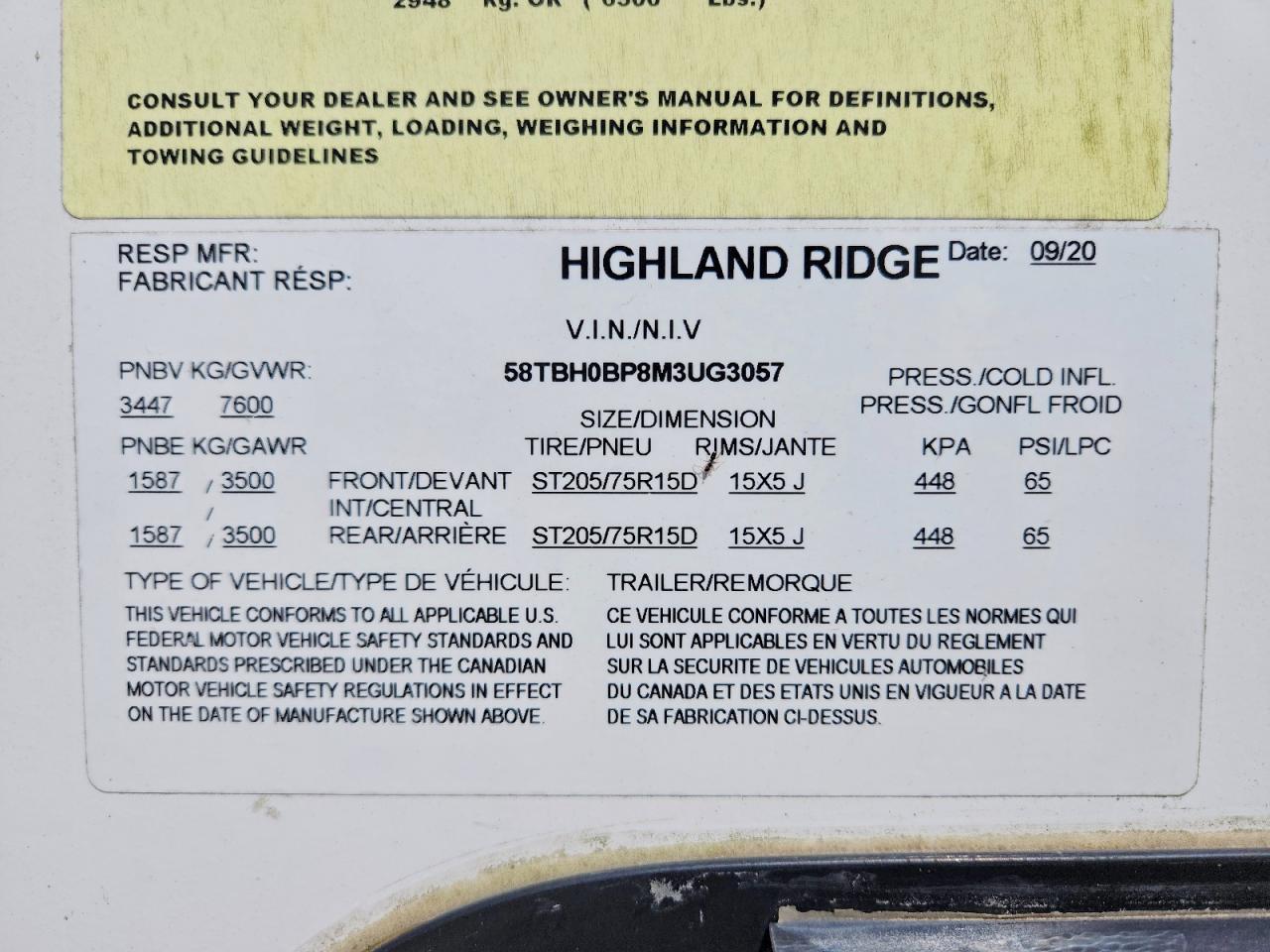 2021 HIGHLAND RIDGE OPEN RANGE