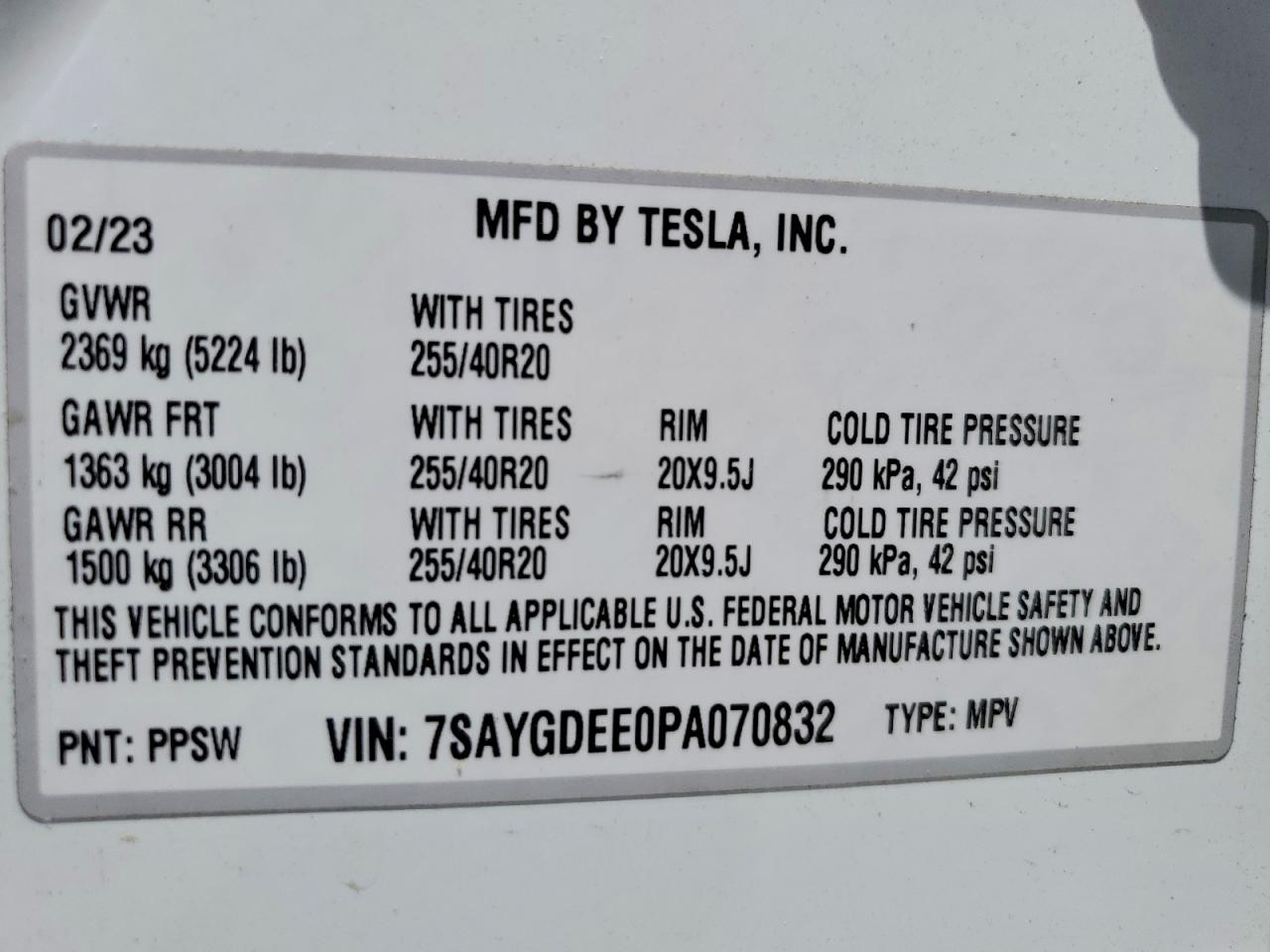 2023 TESLA MODEL Y
