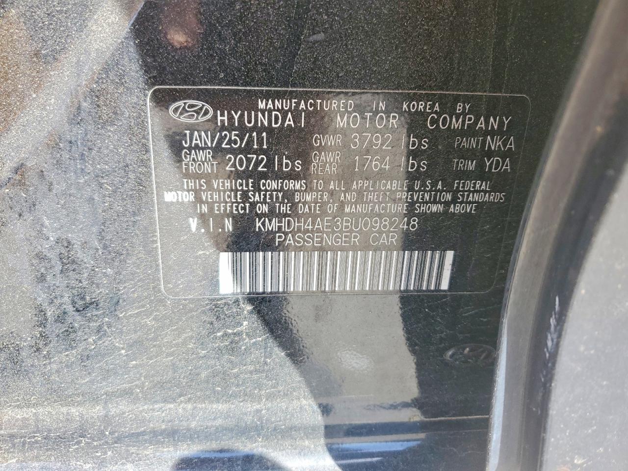 2011 HYUNDAI ELANTRA