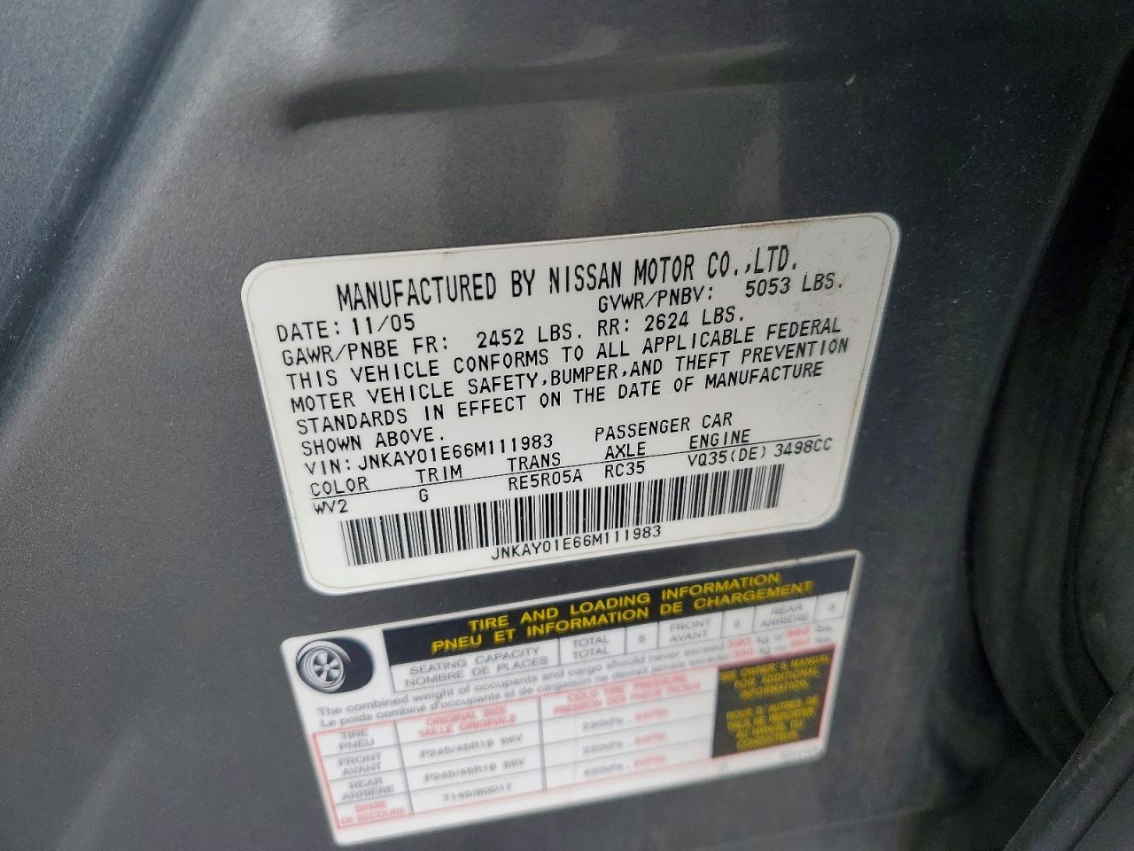 2006 INFINITI M35