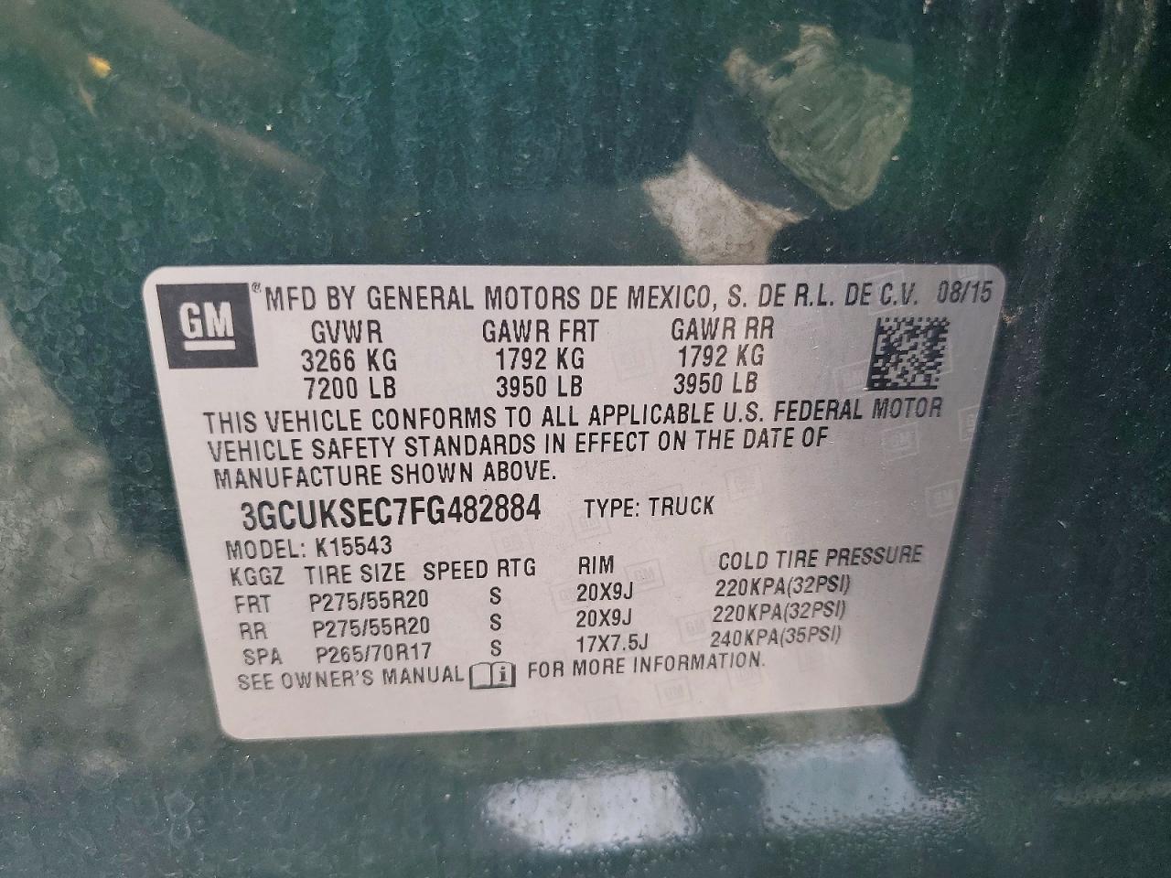 2015 CHEVROLET SILVERADO
