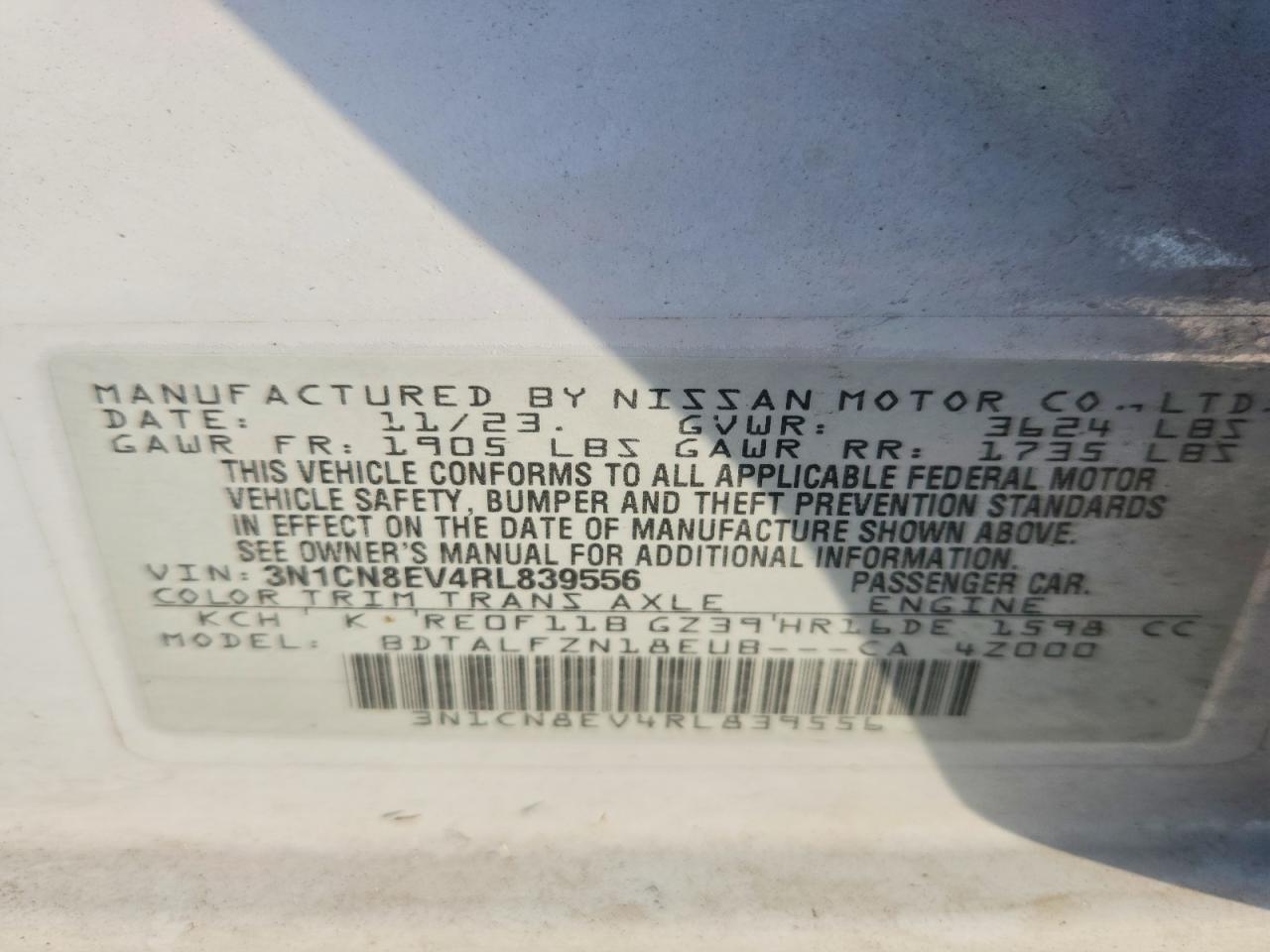 2024 NISSAN VERSA