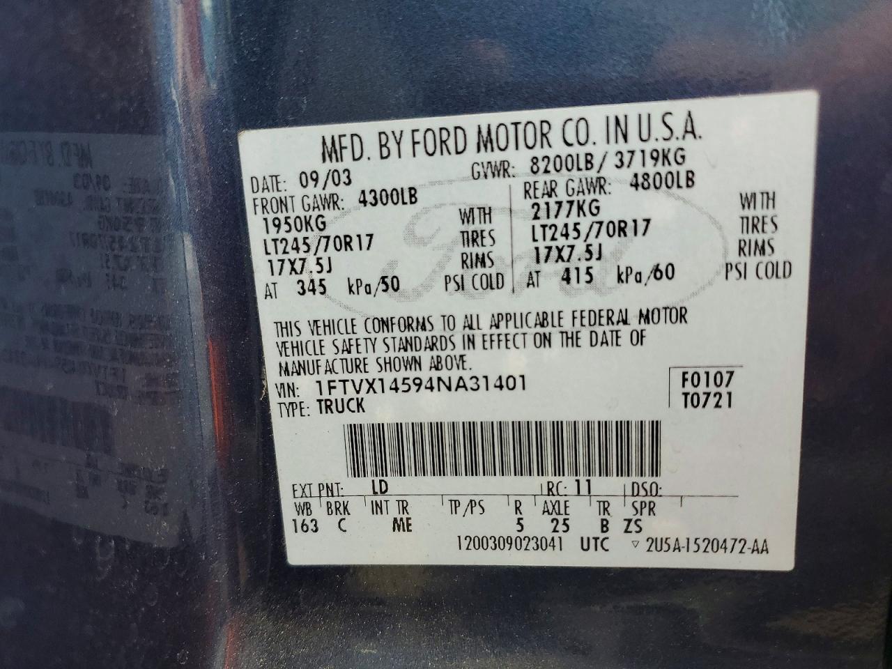 2004 FORD All Models