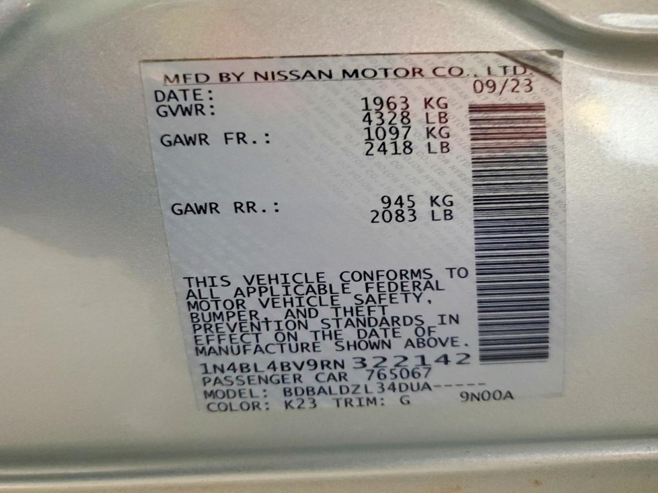 2024 NISSAN ALTIMA
