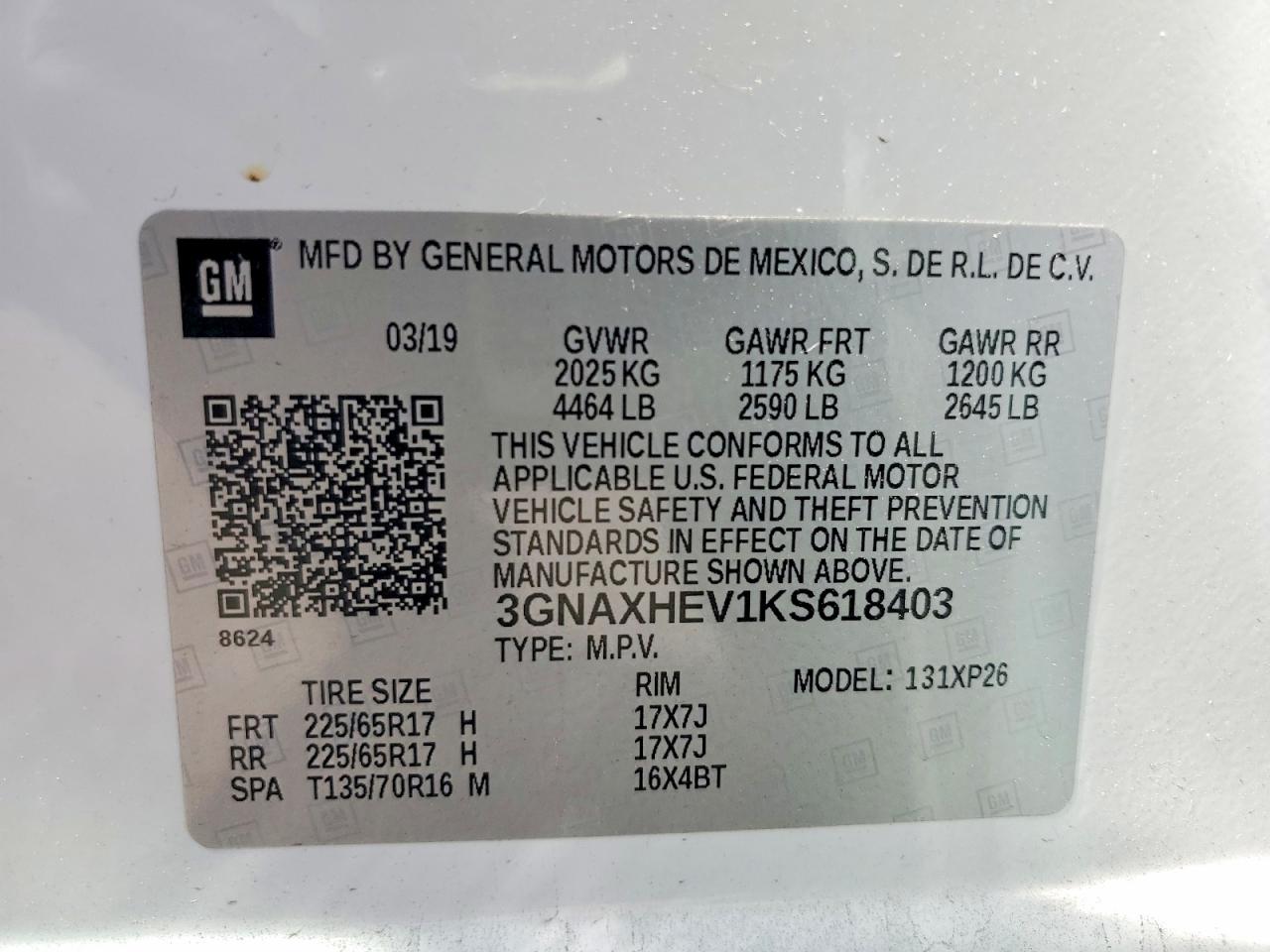 2019 CHEVROLET EQUINOX