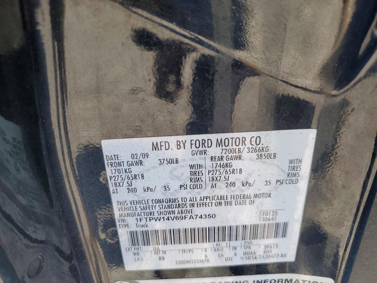 2009 FORD F150