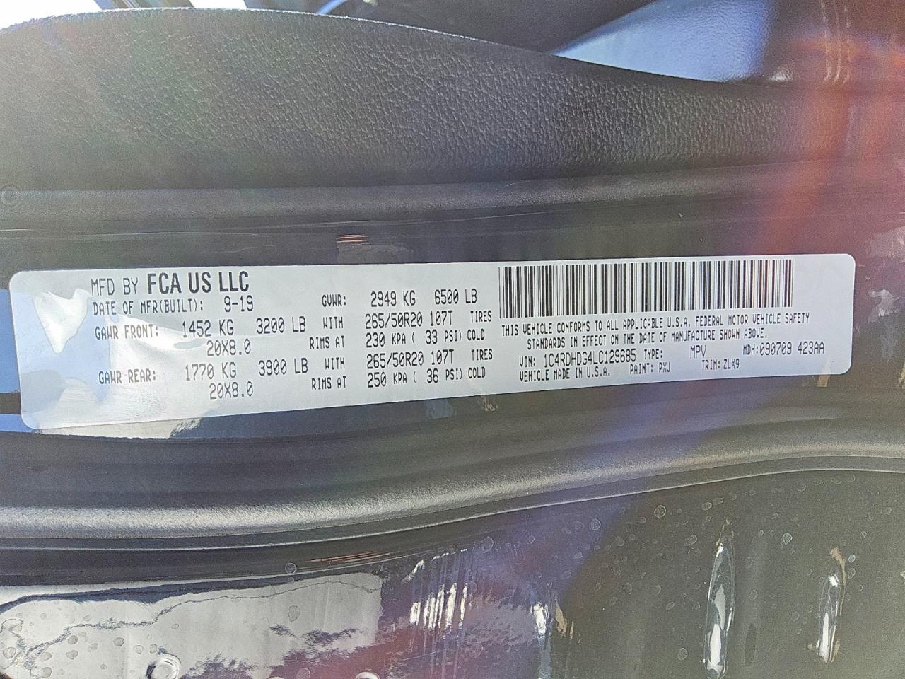 2020 DODGE DURANGO
