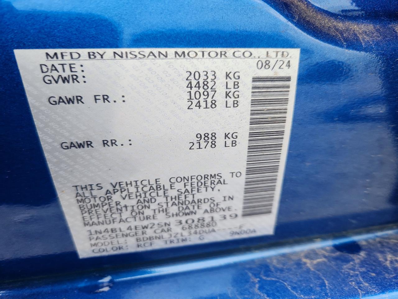 2025 NISSAN ALTIMA
