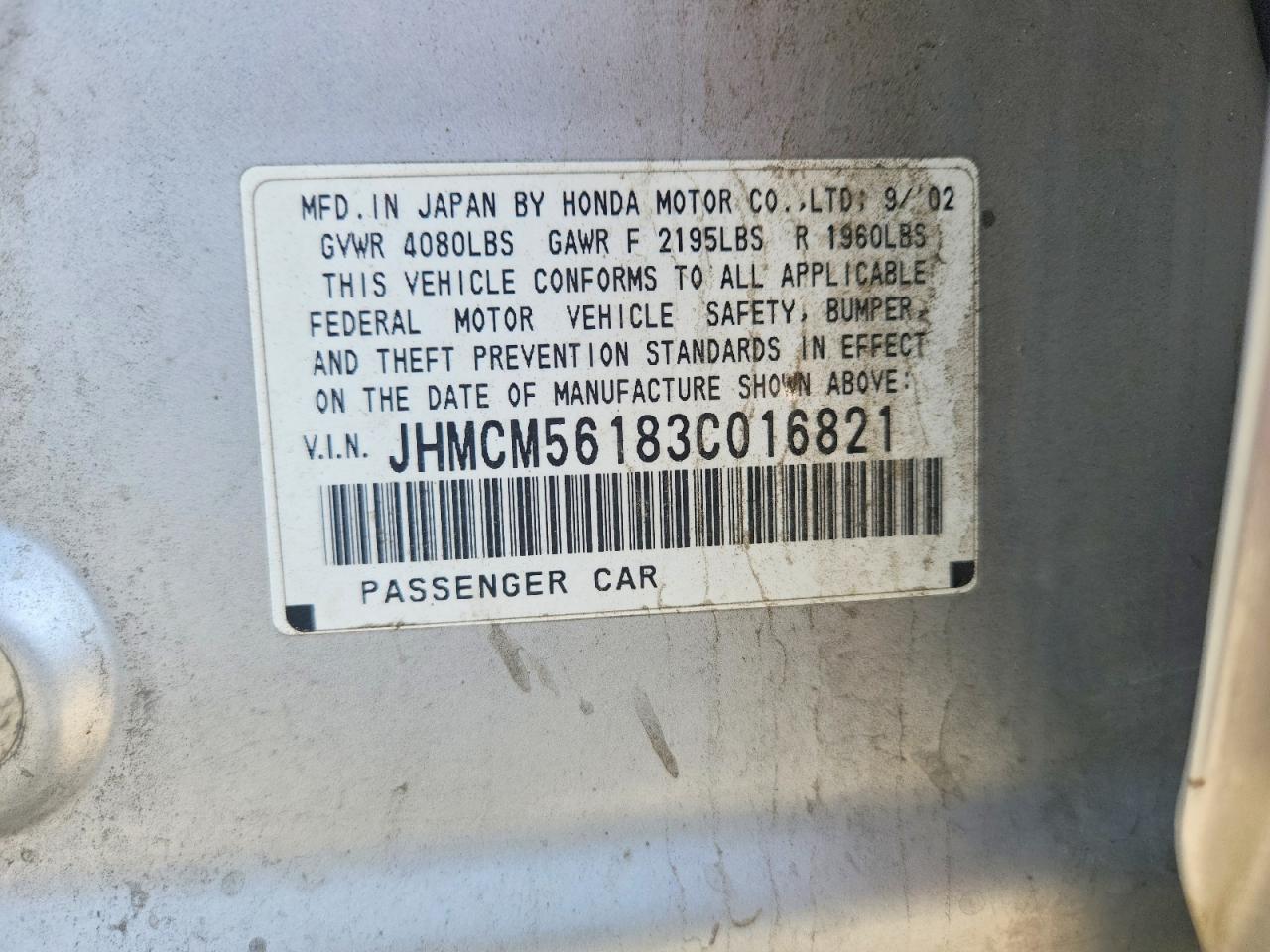 2003 HONDA ACCORD
