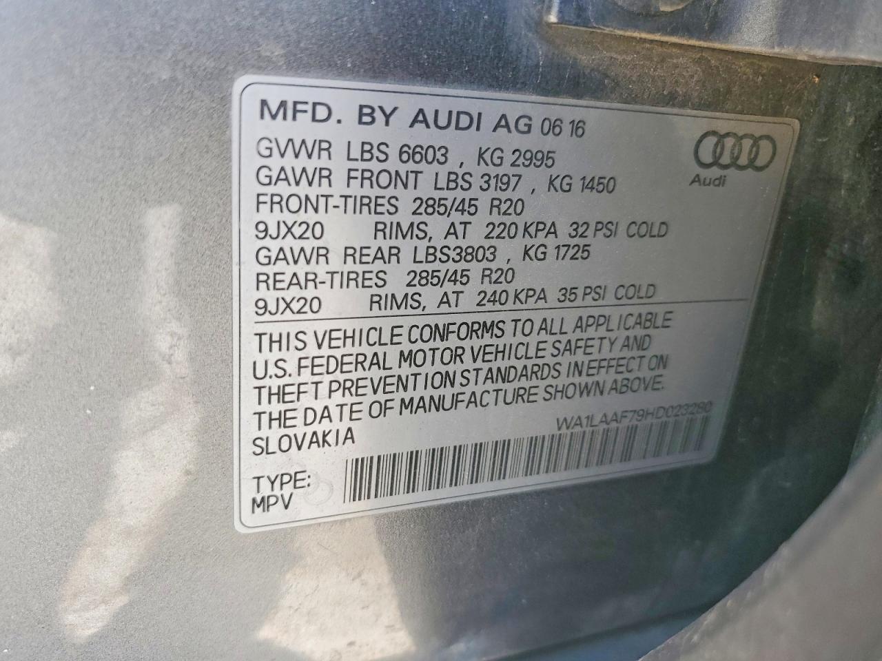 2017 AUDI Q7