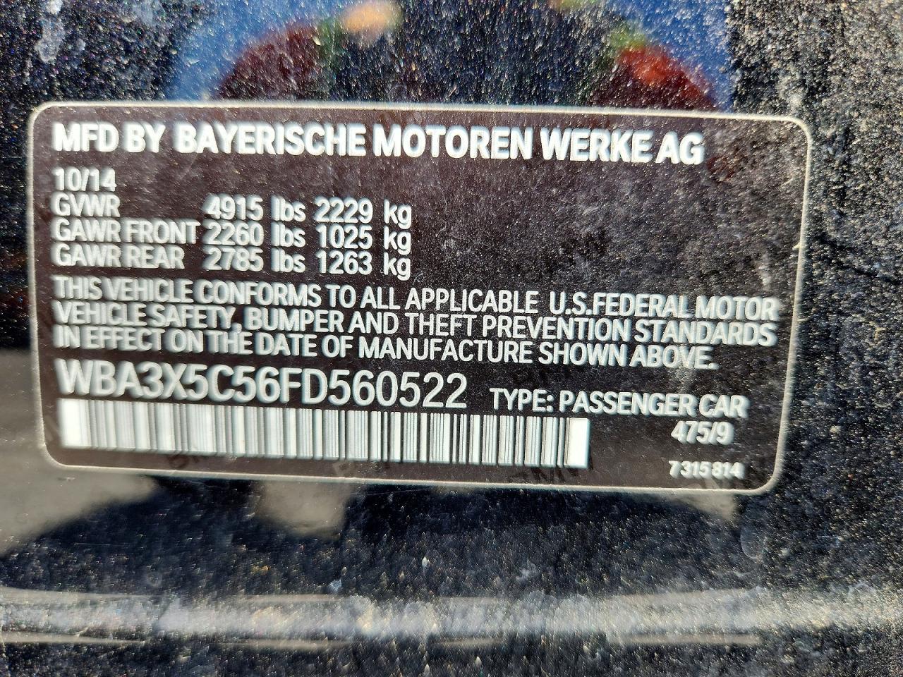 2015 BMW 3 SERIES