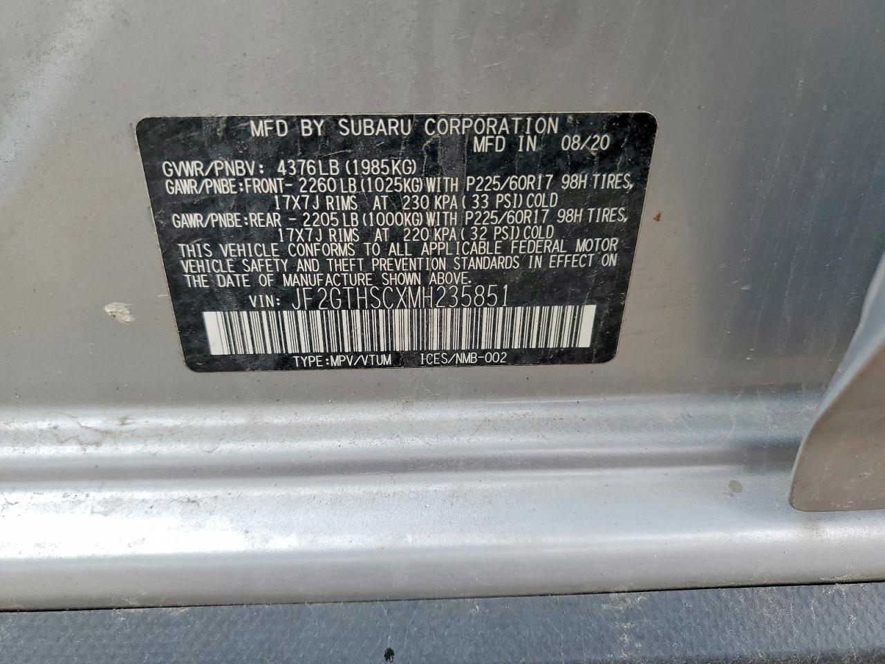 2021 SUBARU CROSSTREK