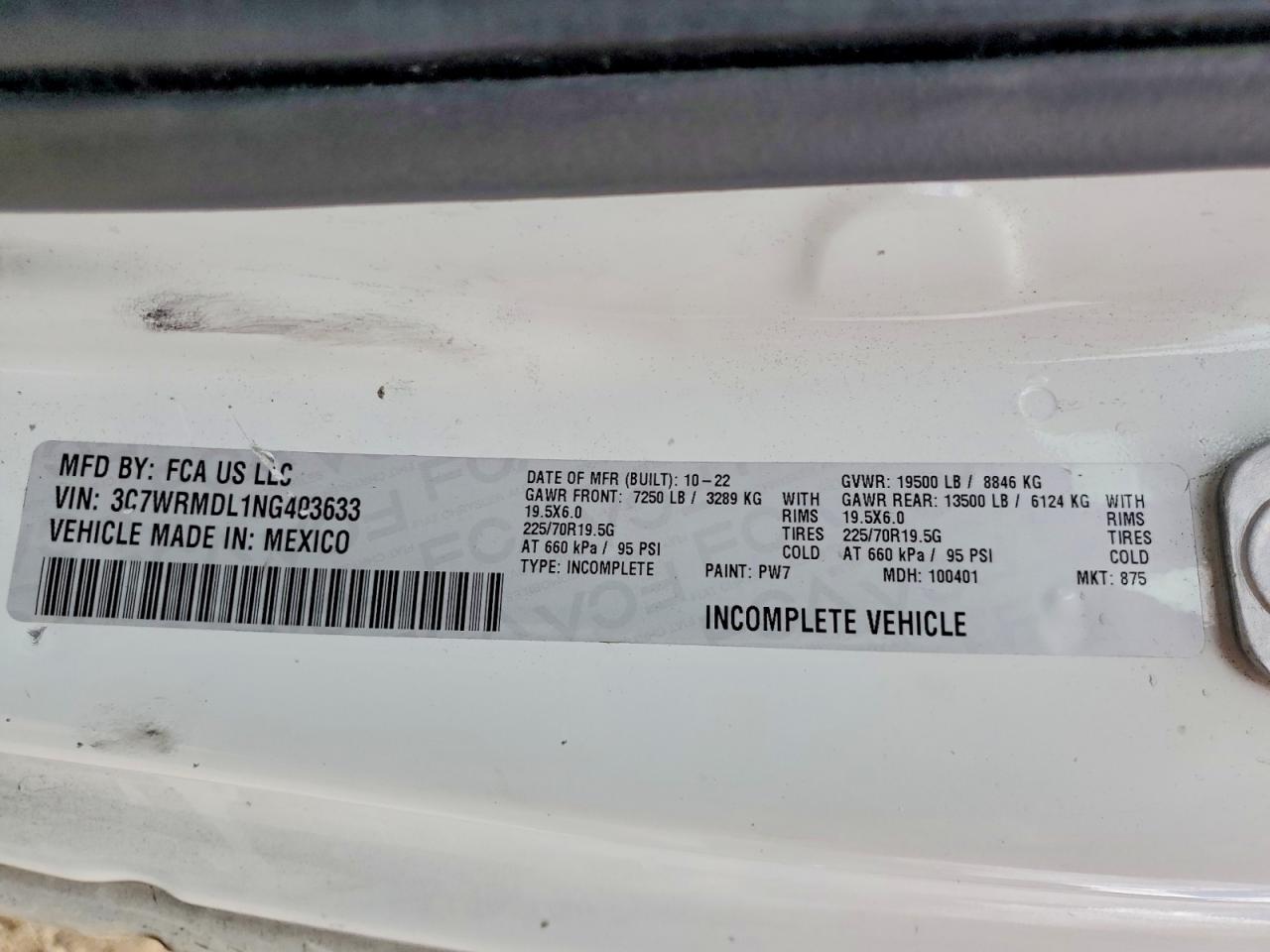 2022 RAM 5500