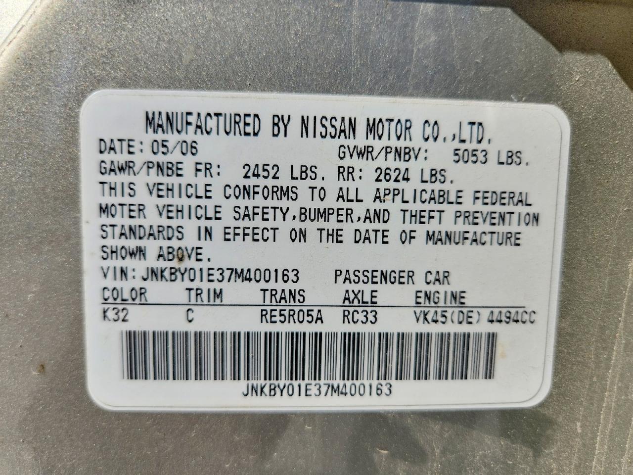 2007 INFINITI M45