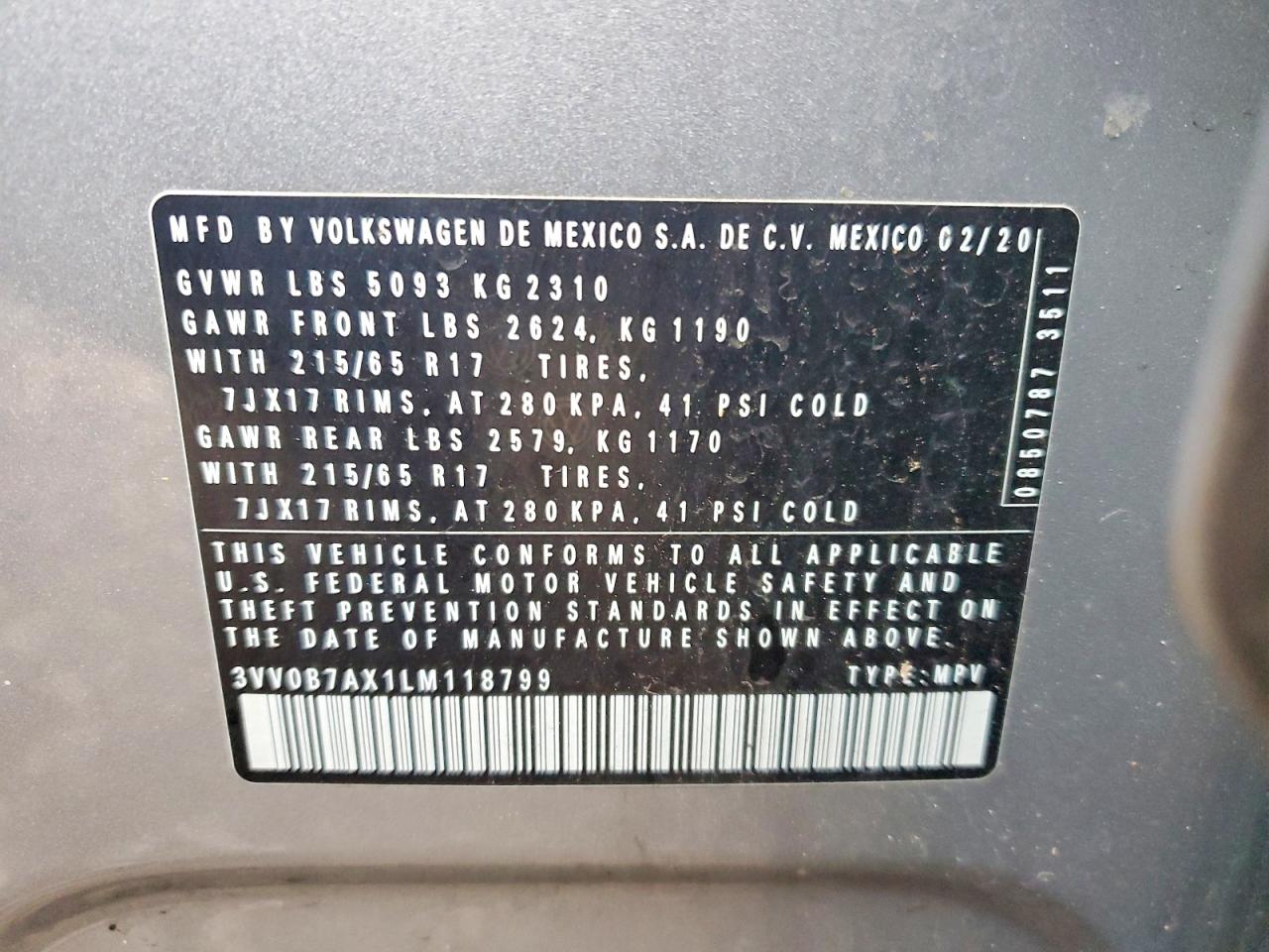 2020 VOLKSWAGEN TIGUAN