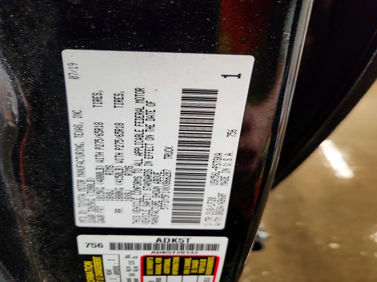 2019 TOYOTA TUNDRA