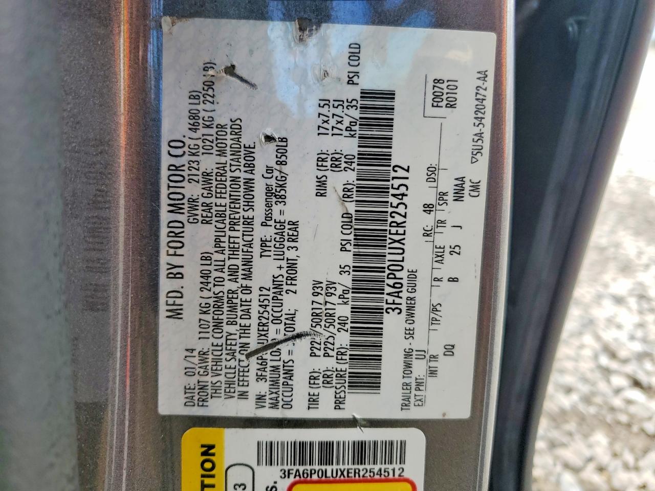 2014 FORD FUSION