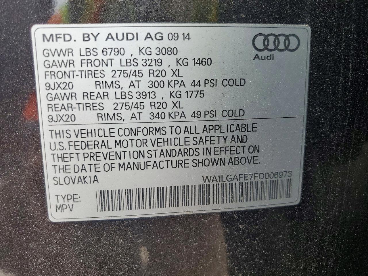 2015 AUDI Q7