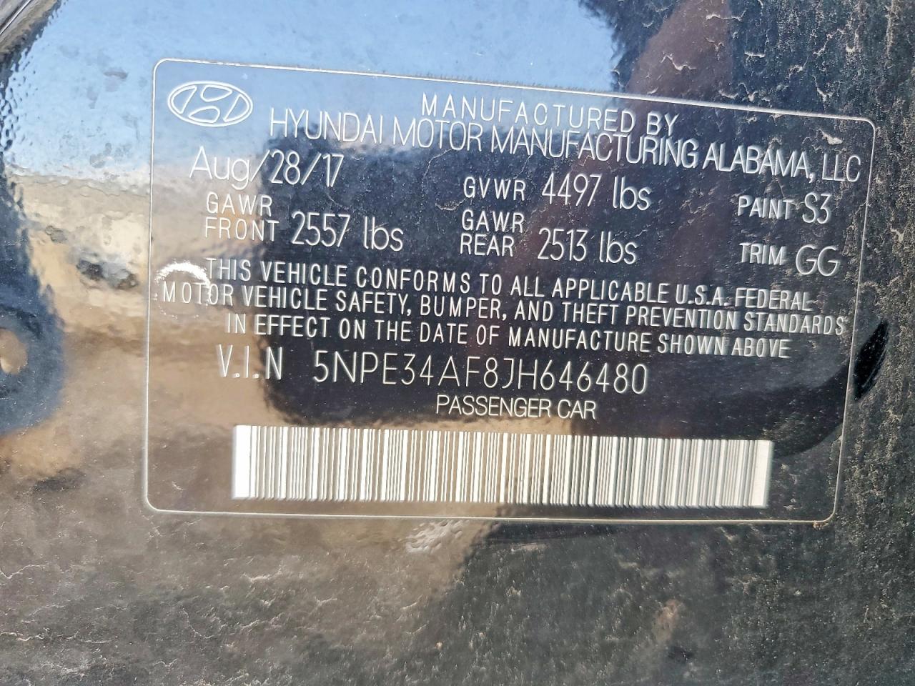 2018 HYUNDAI SONATA
