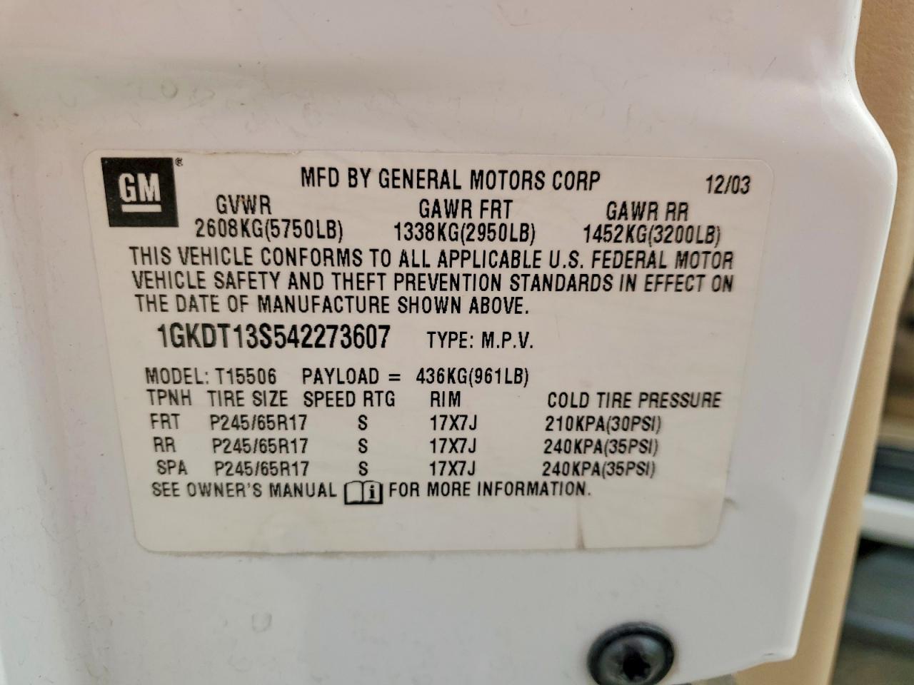 2004 GMC ENVOY