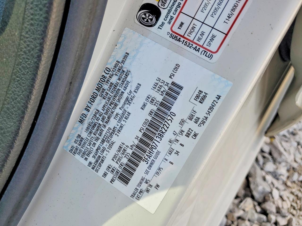 2008 FORD FUSION