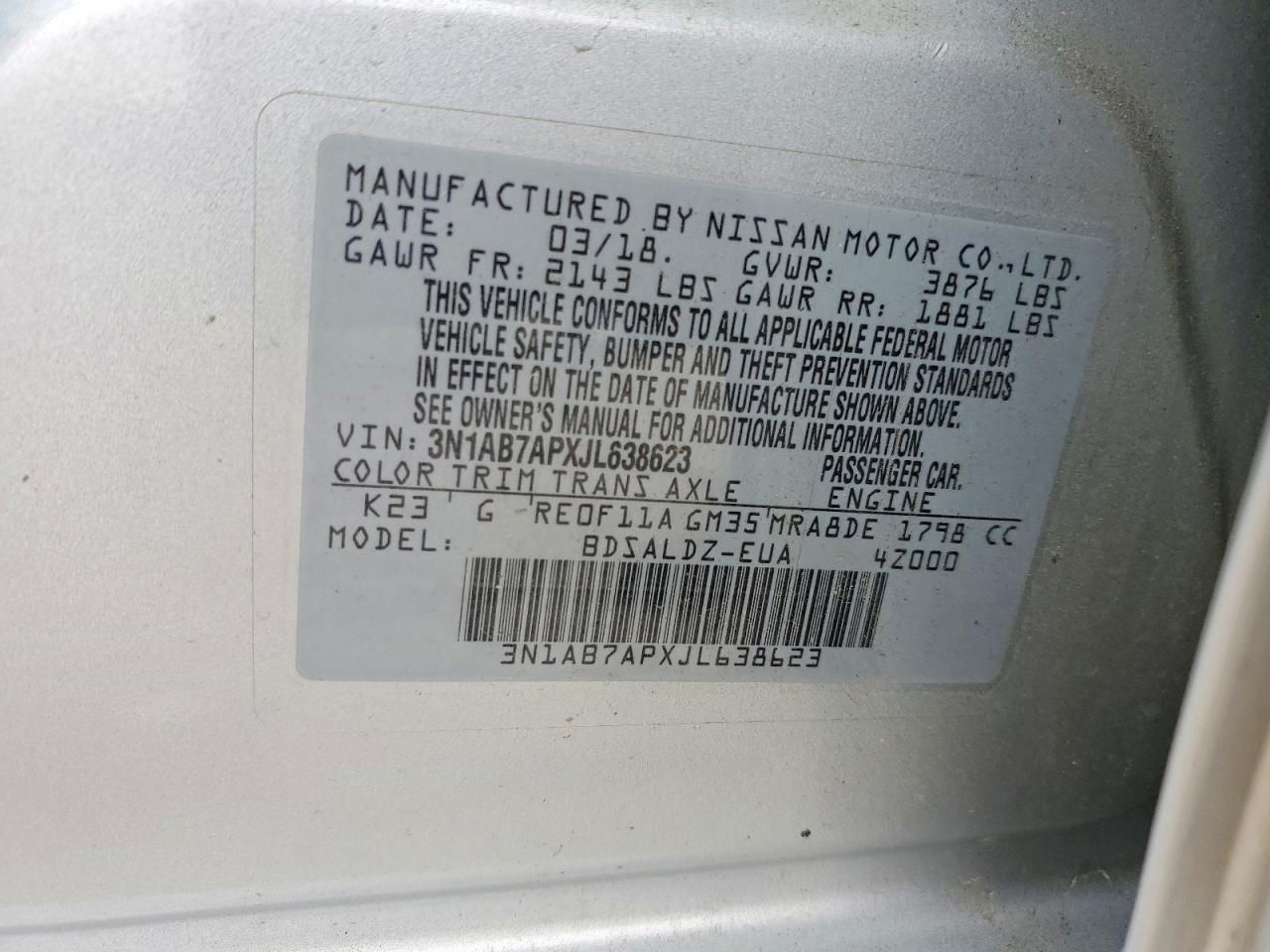 2018 NISSAN SENTRA