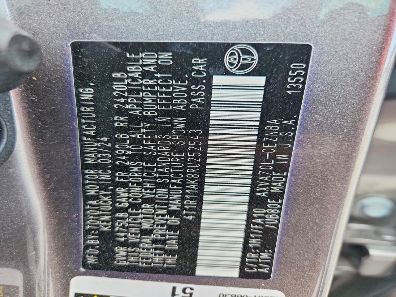 2024 TOYOTA CAMRY