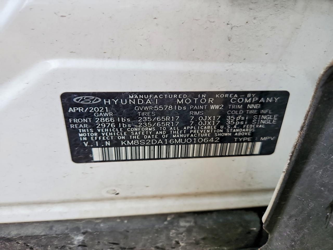 2021 HYUNDAI SANTA FE