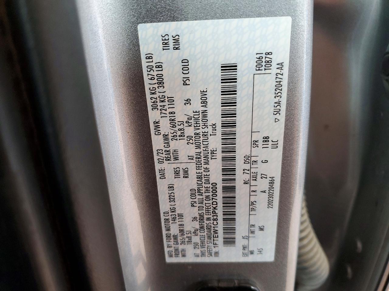 2023 FORD F150