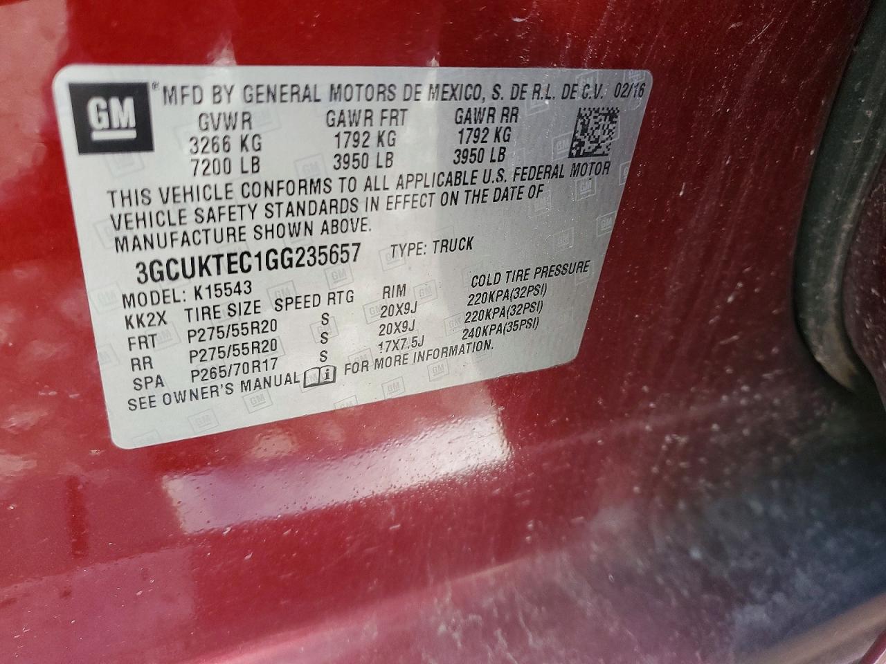 2016 CHEVROLET SILVERADO