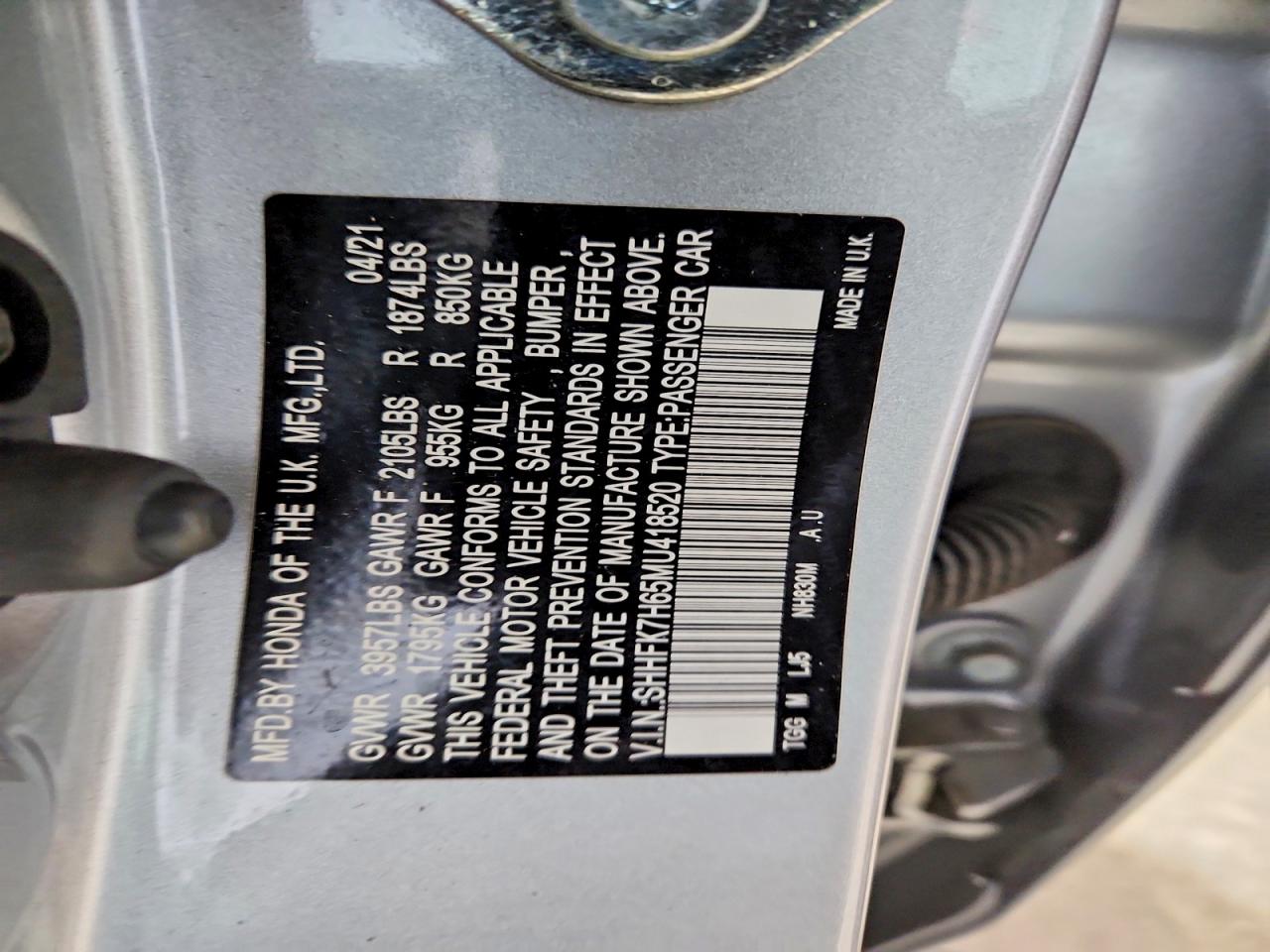 2021 HONDA CIVIC