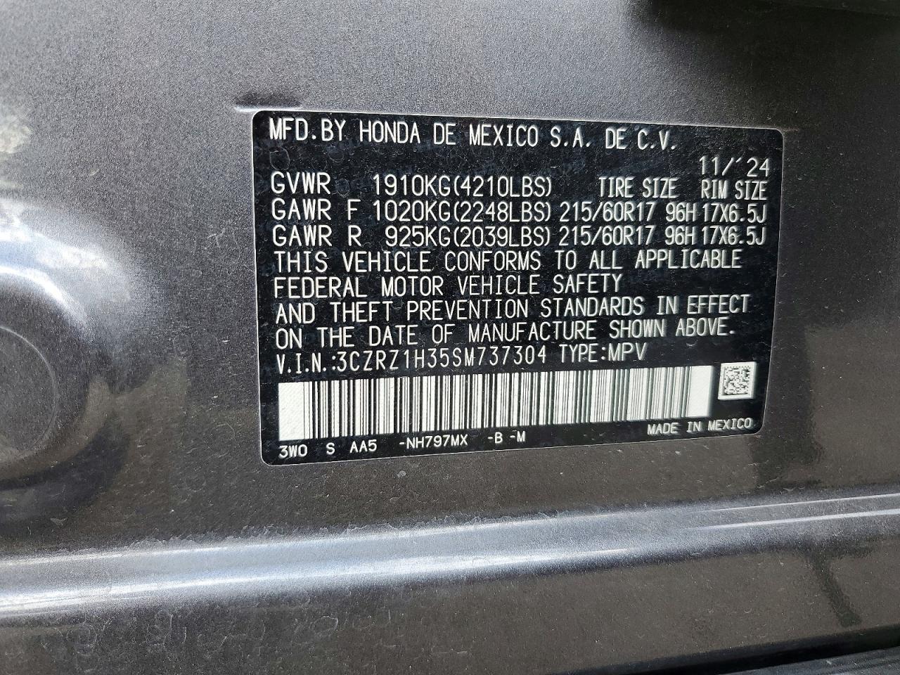 2025 HONDA HR-V